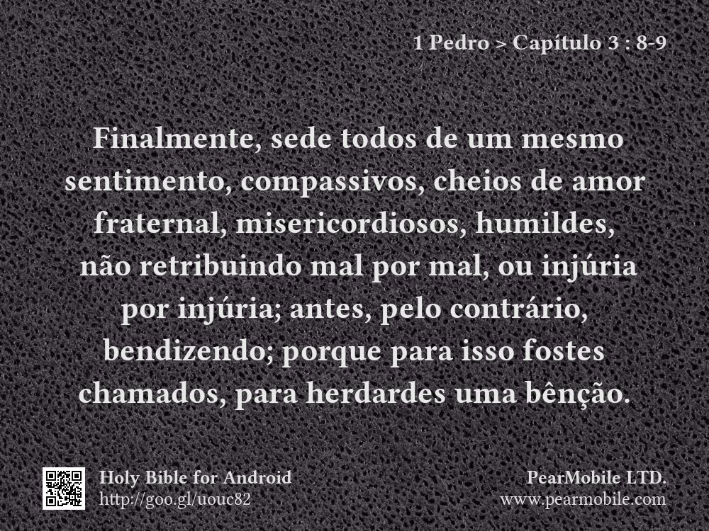 1 Pedro, Capítulo 3:8-9